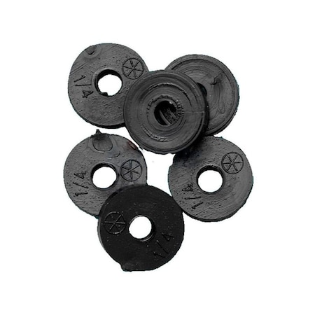 0.5625 In. Round Black R Flat Washer In Rubber